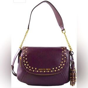 Michael Kors Aria Studded Tassel Medium Convertible Shoulder Bag EUC